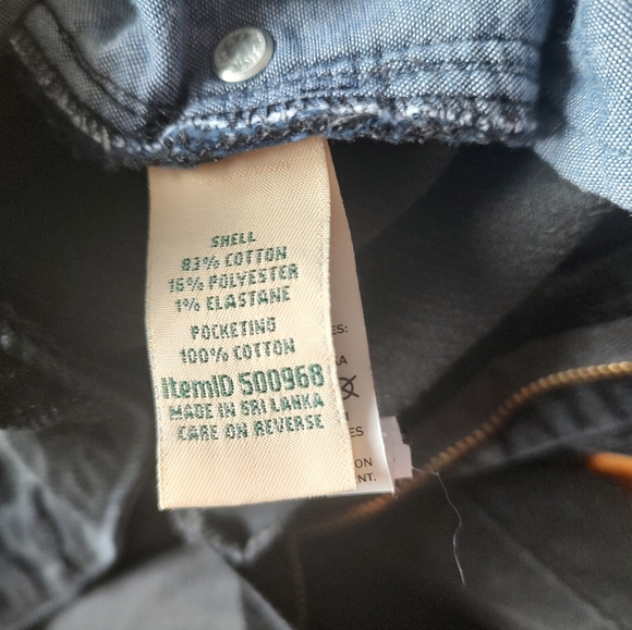 L.L. Bean Favorite Fit Corduroy Pants Jeans Black Ankle Cropped Cotton Pocket 20 - Picture 15 of 16